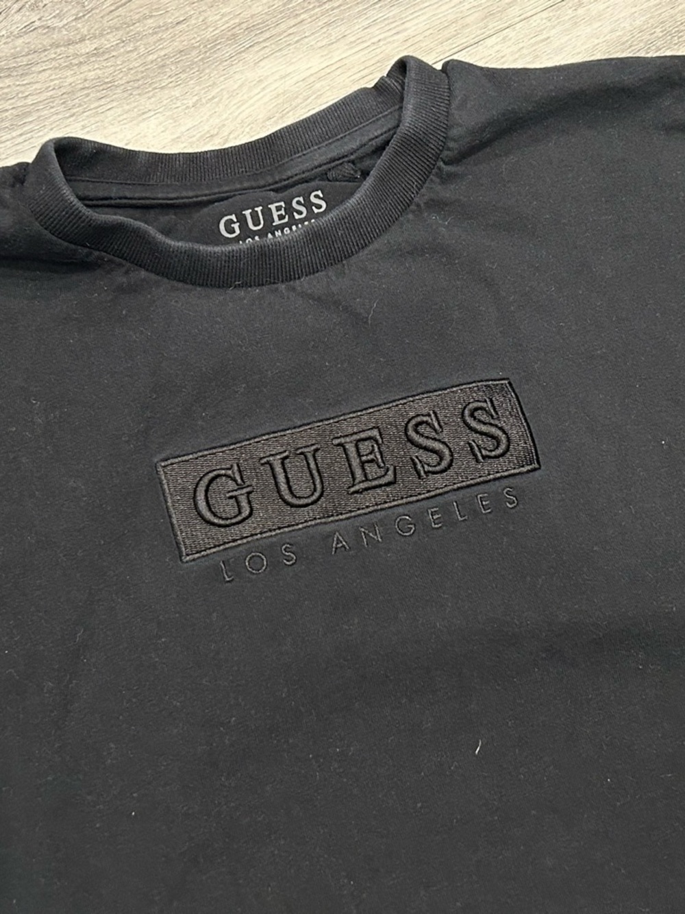 Guess Black Short Sleeve Logo Tee